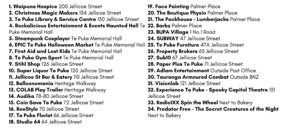 2025 treat trail map 2