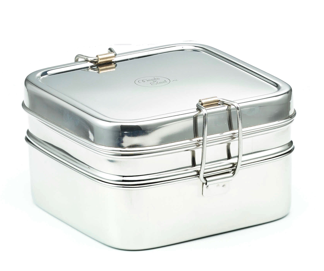Meals in Steel Twin Layer Square Lunchbox - Eco Kiosk