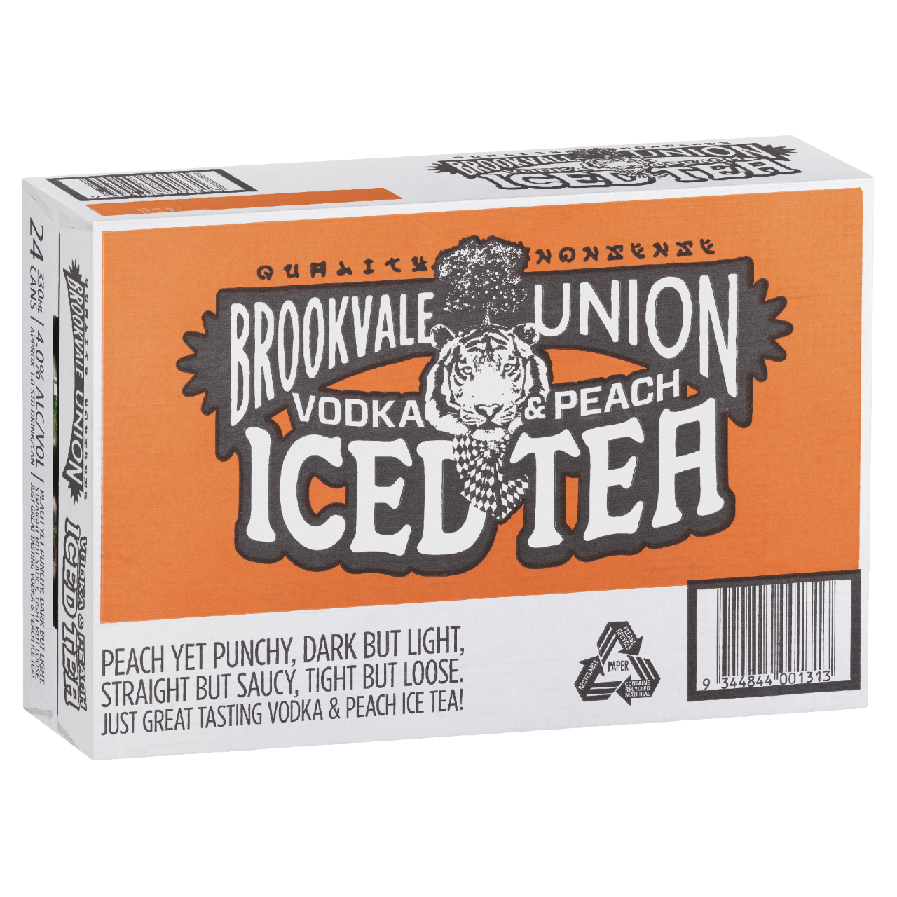 BROOKVALE UNION PEACH ICE TEA 330ML CANS Rebel Mates
