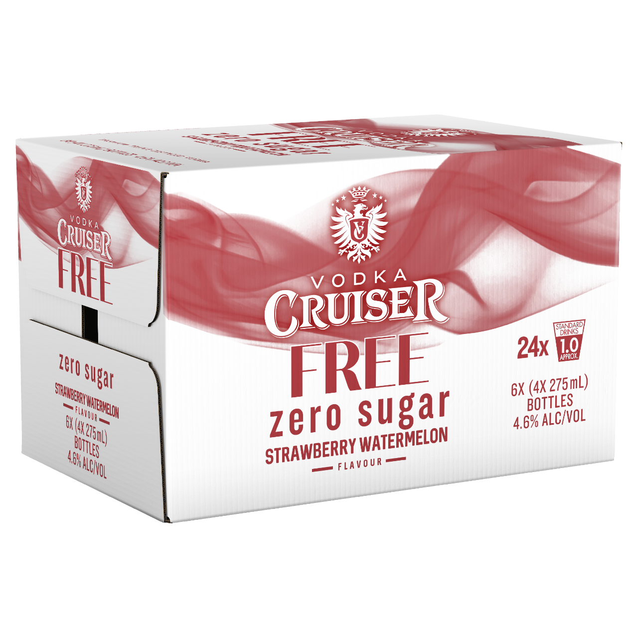 CRUISER STRAWBERRY WATERMELON SUGAR FREE 275ML BOTTLES