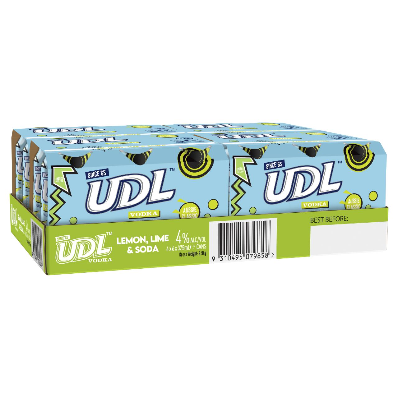 UDL VODKA LEMON LIME & SODA 3375ML CANS Rebel Mates