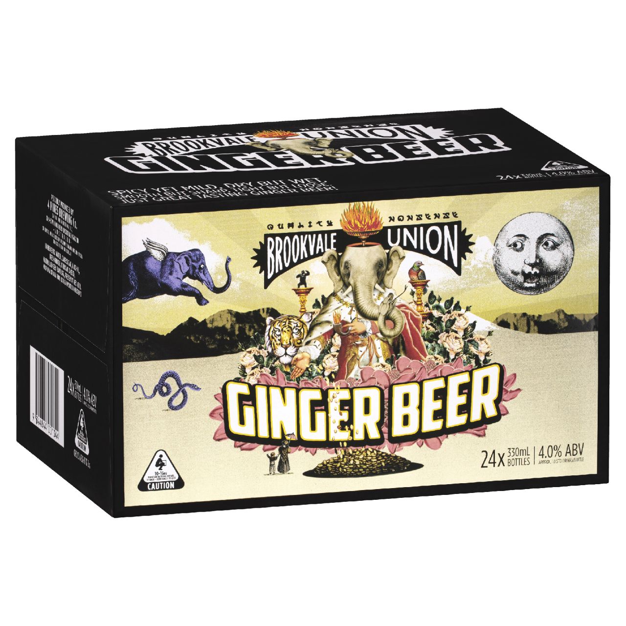 BROOKVALE UNION GINGER BEER 330ML BOTTLES Rebel Mates