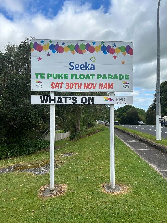 Float parade billboard install 1 