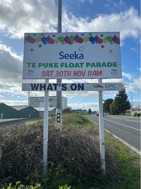 Float parade billboard install 2 